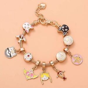 Pretty Guardian Anime Charm Bracelet Collector Sailor Moon Style